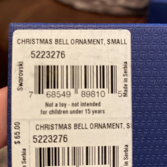 🔔 NIB SWAROVSKI CHRISTMAS BELL ORNAMENT - Picture 5 of 5